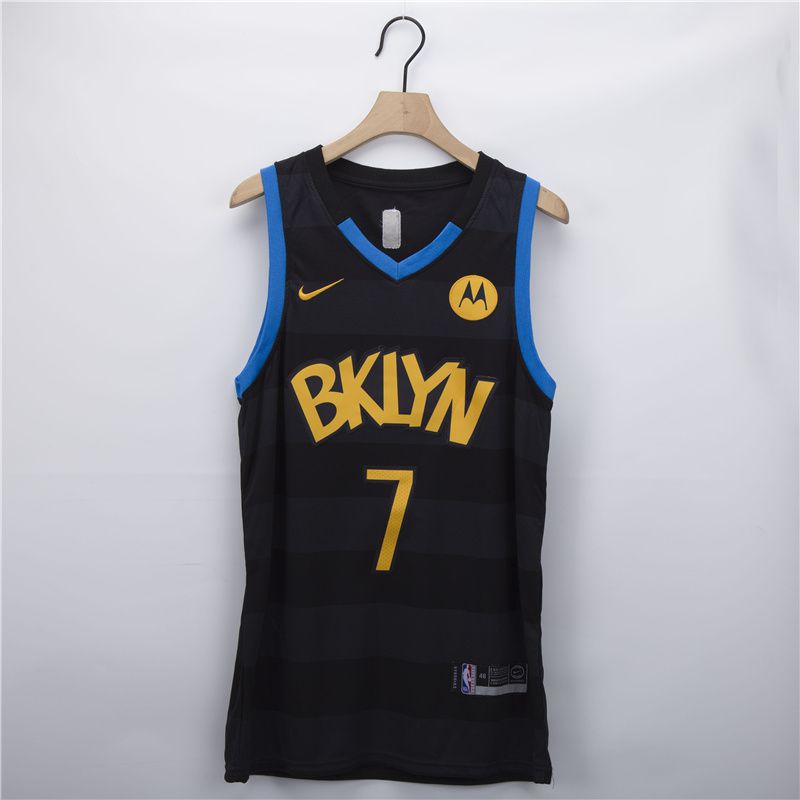 Men Brooklyn Nets 7 Durant black Fashion Nike 2021 NBA Jersey